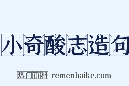 小奇酸志造句是什么意思的图片